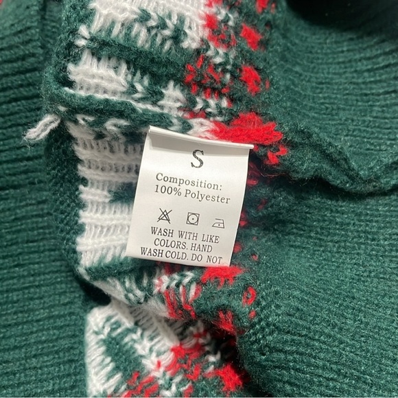 NEW Green Fair Isle Wagon Sweater - Griswold Christmas Sweater - Women’s Small - Picture 5 of 8